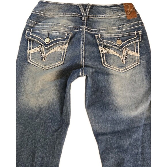 Vanity Flare Jeans 2000s Y2K Light Wash 25W (SZ S) Vintage Streetwear Denium - Picture 13 of 13
